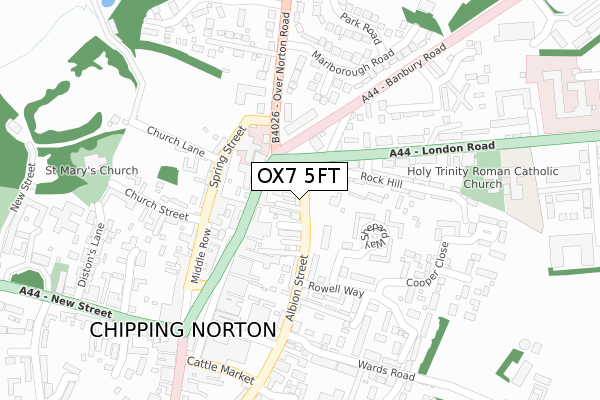 OX7 5FT map - large scale - OS Open Zoomstack (Ordnance Survey)