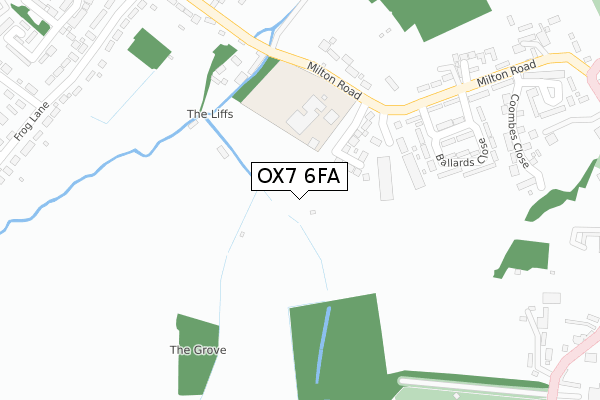 OX7 6FA map - large scale - OS Open Zoomstack (Ordnance Survey)