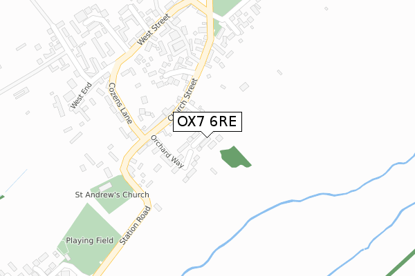 OX7 6RE map - large scale - OS Open Zoomstack (Ordnance Survey) OX7 6RE map - large scale - OS Open Zoomstack (Ordnance Survey)