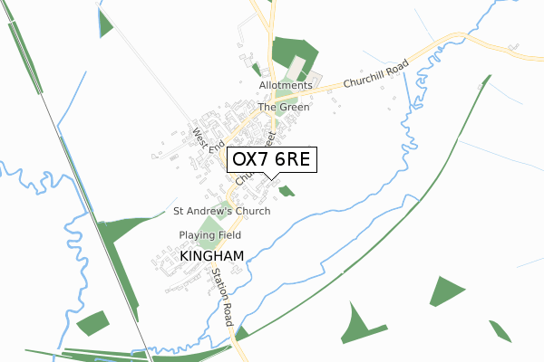 OX7 6RE map - small scale - OS Open Zoomstack (Ordnance Survey) OX7 6RE map - small scale - OS Open Zoomstack (Ordnance Survey)