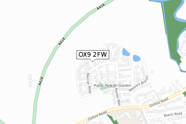 OX9 2FW map - large scale - OS Open Zoomstack (Ordnance Survey) OX9 2FW map - large scale - OS Open Zoomstack (Ordnance Survey)