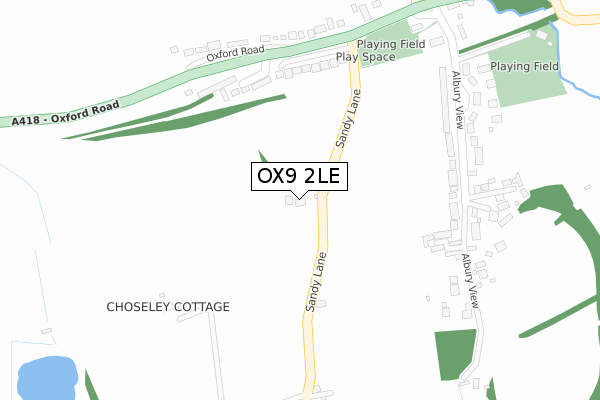 OX9 2LE map - large scale - OS Open Zoomstack (Ordnance Survey)