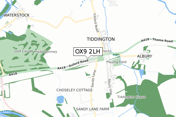 OX9 2LH map - small scale - OS Open Zoomstack (Ordnance Survey)