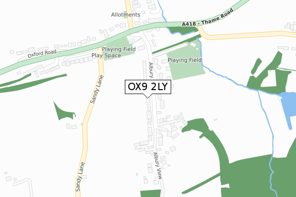 OX9 2LY map - large scale - OS Open Zoomstack (Ordnance Survey)