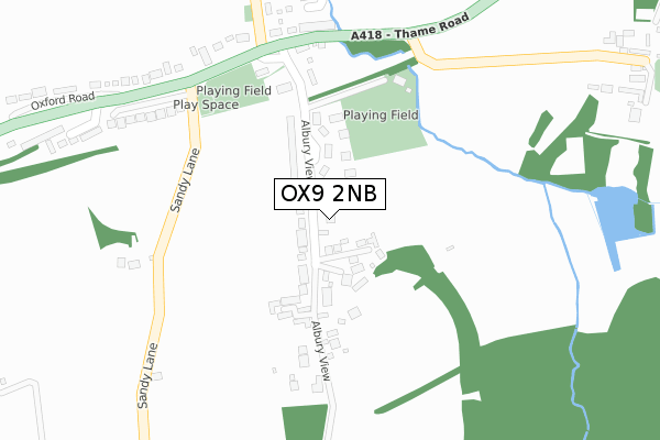 OX9 2NB map - large scale - OS Open Zoomstack (Ordnance Survey)