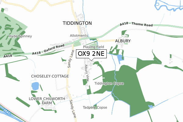 OX9 2NE map - small scale - OS Open Zoomstack (Ordnance Survey) OX9 2NE map - small scale - OS Open Zoomstack (Ordnance Survey)