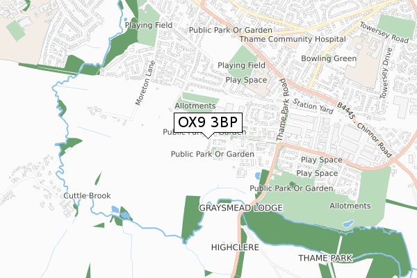 OX9 3BP map - small scale - OS Open Zoomstack (Ordnance Survey)