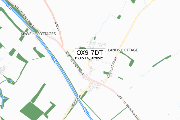 OX9 7DT map - small scale - OS Open Zoomstack (Ordnance Survey)