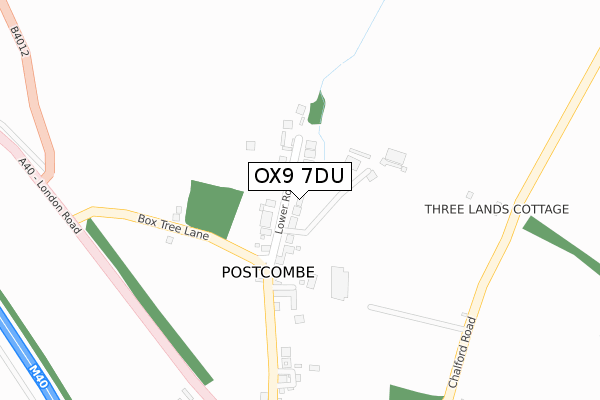 OX9 7DU map - large scale - OS Open Zoomstack (Ordnance Survey)