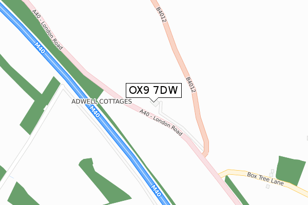 OX9 7DW map - large scale - OS Open Zoomstack (Ordnance Survey)