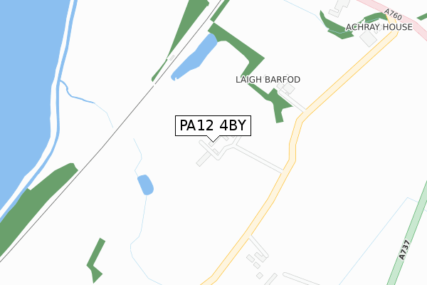 PA12 4BY map - large scale - OS Open Zoomstack (Ordnance Survey)
