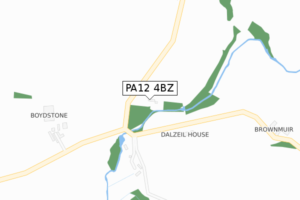 PA12 4BZ map - large scale - OS Open Zoomstack (Ordnance Survey)