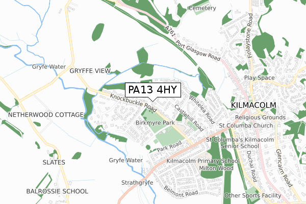 PA13 4HY map - small scale - OS Open Zoomstack (Ordnance Survey)