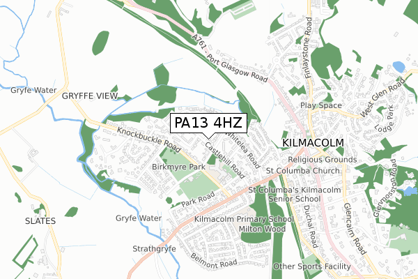 PA13 4HZ map - small scale - OS Open Zoomstack (Ordnance Survey)