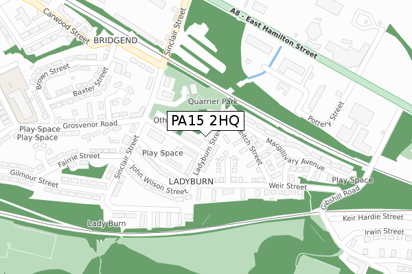 PA15 2HQ map - large scale - OS Open Zoomstack (Ordnance Survey) PA15 2HQ map - large scale - OS Open Zoomstack (Ordnance Survey)