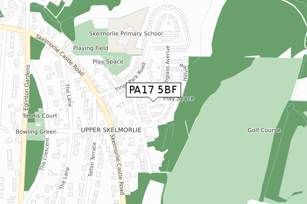 PA17 5BF map - large scale - OS Open Zoomstack (Ordnance Survey)