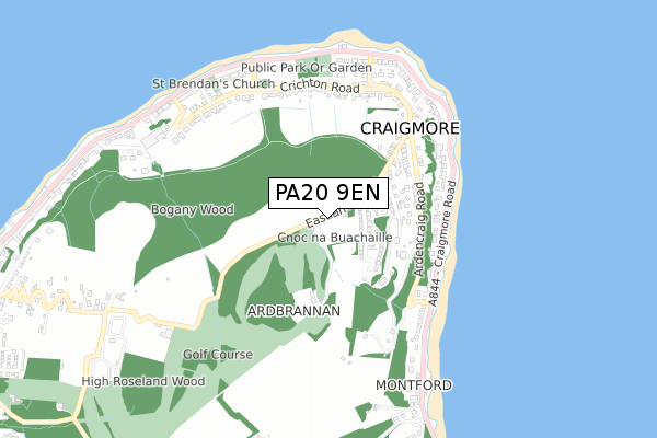 PA20 9EN map - small scale - OS Open Zoomstack (Ordnance Survey)