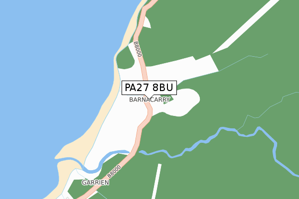 PA27 8BU map - large scale - OS Open Zoomstack (Ordnance Survey)