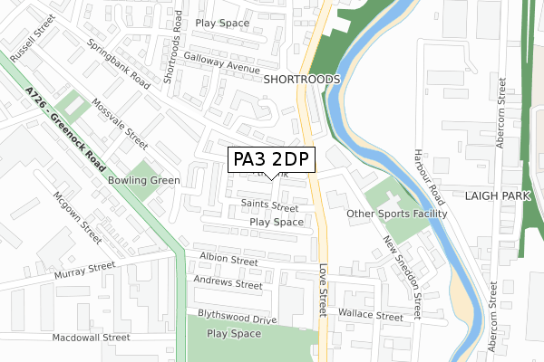 PA3 2DP map - large scale - OS Open Zoomstack (Ordnance Survey)