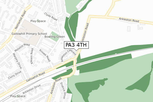 PA3 4TH map - large scale - OS Open Zoomstack (Ordnance Survey)