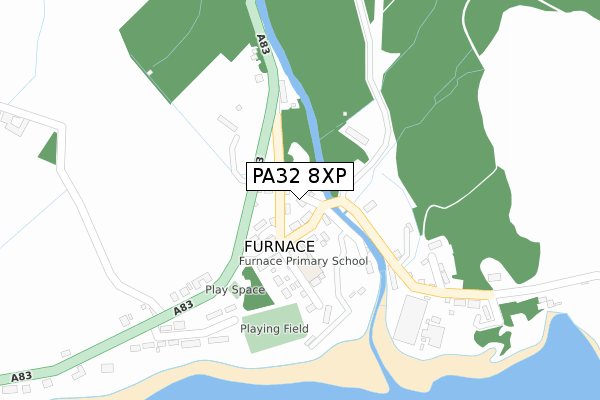 PA32 8XP map - large scale - OS Open Zoomstack (Ordnance Survey)