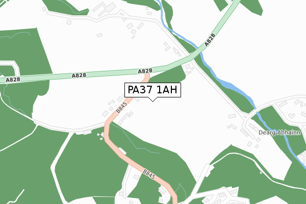 PA37 1AH map - large scale - OS Open Zoomstack (Ordnance Survey)