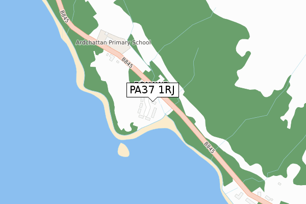 PA37 1RJ map - large scale - OS Open Zoomstack (Ordnance Survey)