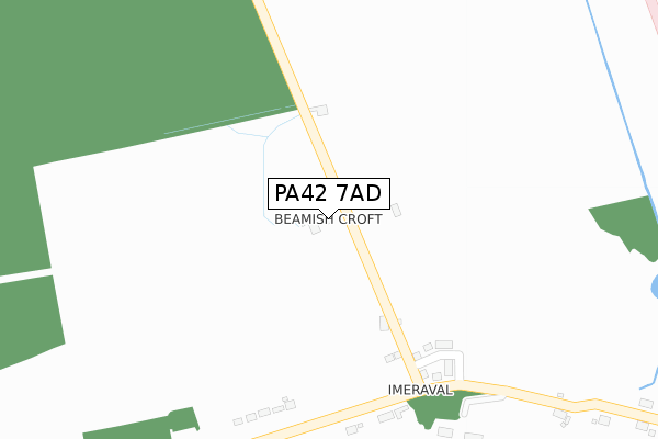 PA42 7AD map - large scale - OS Open Zoomstack (Ordnance Survey)