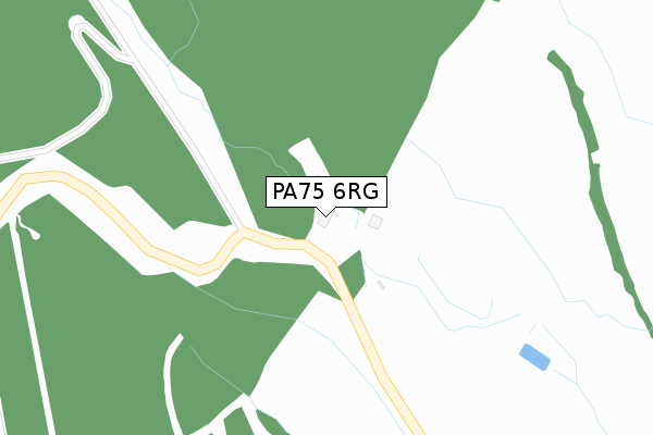 PA75 6RG map - large scale - OS Open Zoomstack (Ordnance Survey)