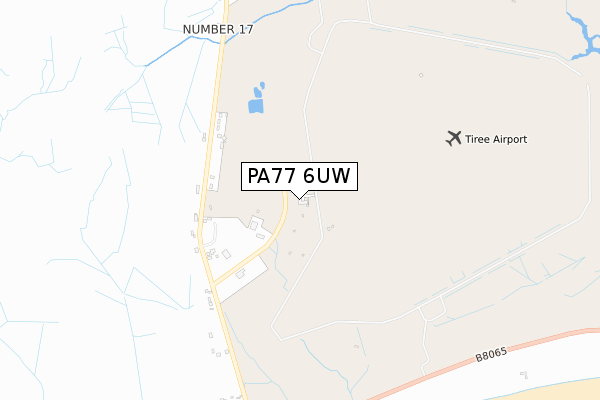 PA77 6UW map - small scale - OS Open Zoomstack (Ordnance Survey)