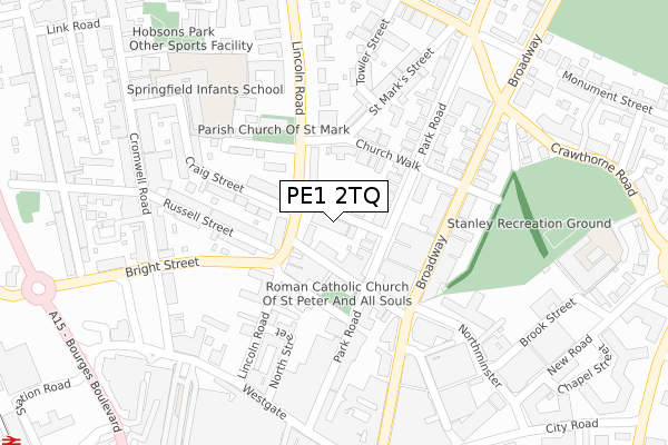 PE1 2TQ map - large scale - OS Open Zoomstack (Ordnance Survey) PE1 2TQ map - large scale - OS Open Zoomstack (Ordnance Survey)