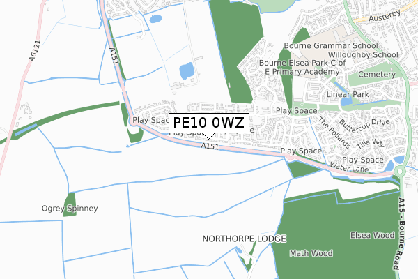 PE10 0WZ map - small scale - OS Open Zoomstack (Ordnance Survey) PE10 0WZ map - small scale - OS Open Zoomstack (Ordnance Survey)