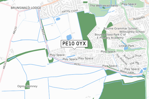 PE10 0YX map - small scale - OS Open Zoomstack (Ordnance Survey) PE10 0YX map - small scale - OS Open Zoomstack (Ordnance Survey)