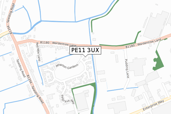 PE11 3UX map - large scale - OS Open Zoomstack (Ordnance Survey) PE11 3UX map - large scale - OS Open Zoomstack (Ordnance Survey)