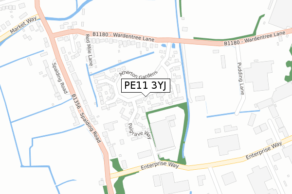 PE11 3YJ map - large scale - OS Open Zoomstack (Ordnance Survey) PE11 3YJ map - large scale - OS Open Zoomstack (Ordnance Survey)