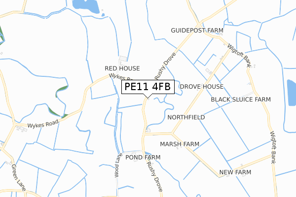 PE11 4FB map - small scale - OS Open Zoomstack (Ordnance Survey) PE11 4FB map - small scale - OS Open Zoomstack (Ordnance Survey)