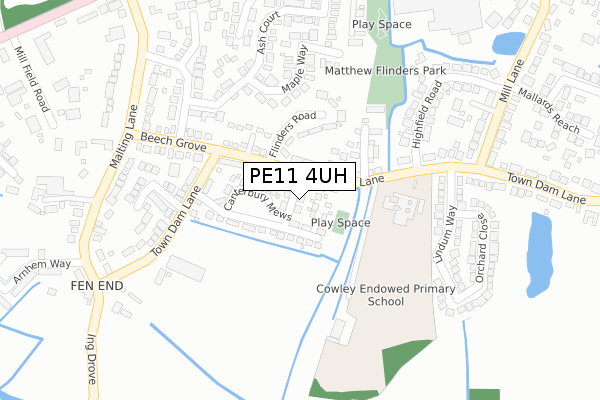 PE11 4UH map - large scale - OS Open Zoomstack (Ordnance Survey) PE11 4UH map - large scale - OS Open Zoomstack (Ordnance Survey)