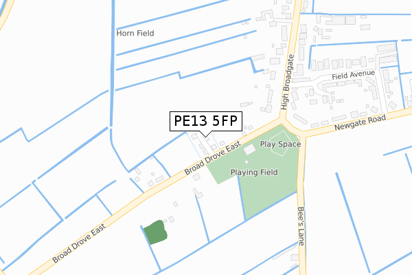 PE13 5FP map - large scale - OS Open Zoomstack (Ordnance Survey) PE13 5FP map - large scale - OS Open Zoomstack (Ordnance Survey)