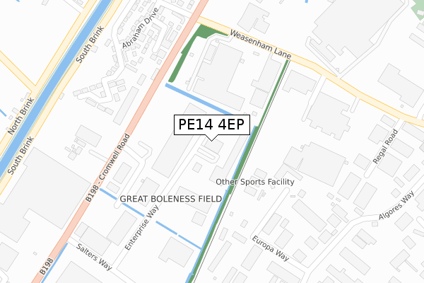 PE14 4EP map - large scale - OS Open Zoomstack (Ordnance Survey)