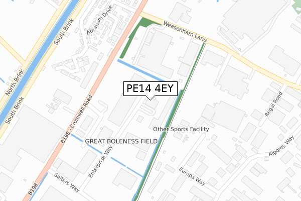 PE14 4EY map - large scale - OS Open Zoomstack (Ordnance Survey)