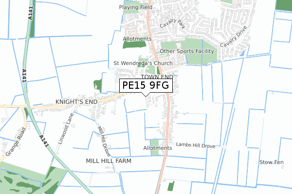 PE15 9FG map - small scale - OS Open Zoomstack (Ordnance Survey) PE15 9FG map - small scale - OS Open Zoomstack (Ordnance Survey)