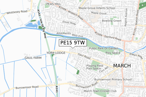 PE15 9TW map - small scale - OS Open Zoomstack (Ordnance Survey) PE15 9TW map - small scale - OS Open Zoomstack (Ordnance Survey)