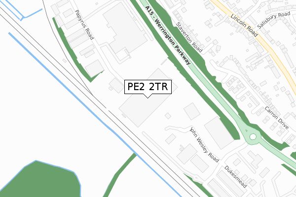 PE2 2TR map - large scale - OS Open Zoomstack (Ordnance Survey)