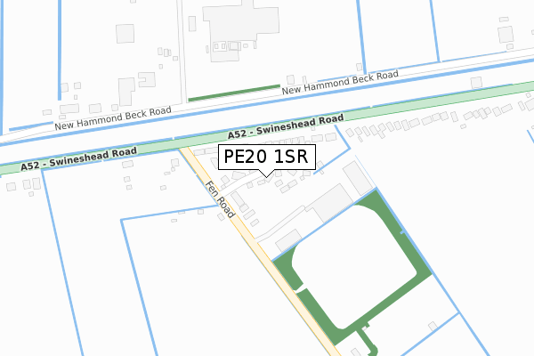 PE20 1SR map - large scale - OS Open Zoomstack (Ordnance Survey)