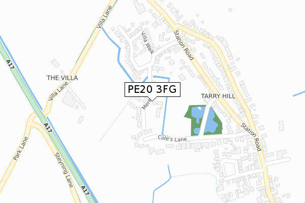 PE20 3FG map - large scale - OS Open Zoomstack (Ordnance Survey)