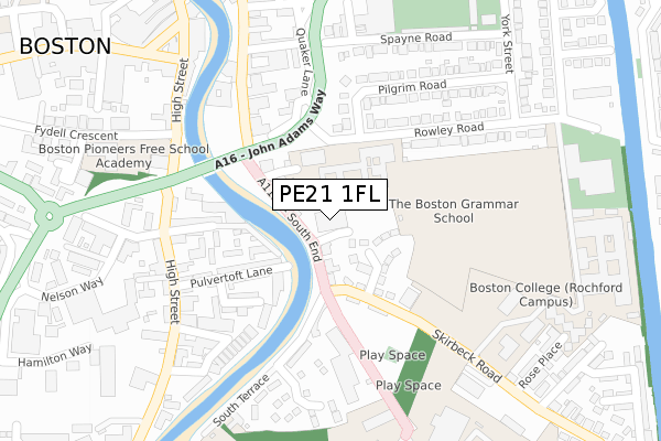 PE21 1FL map - large scale - OS Open Zoomstack (Ordnance Survey) PE21 1FL map - large scale - OS Open Zoomstack (Ordnance Survey)
