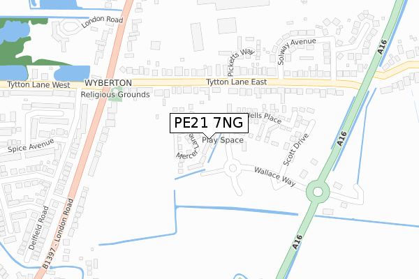 PE21 7NG map - large scale - OS Open Zoomstack (Ordnance Survey) PE21 7NG map - large scale - OS Open Zoomstack (Ordnance Survey)