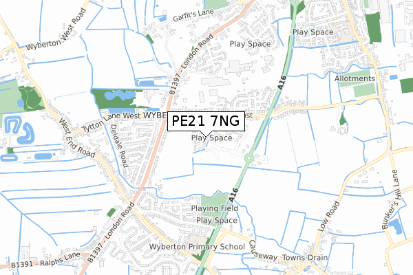 PE21 7NG map - small scale - OS Open Zoomstack (Ordnance Survey) PE21 7NG map - small scale - OS Open Zoomstack (Ordnance Survey)