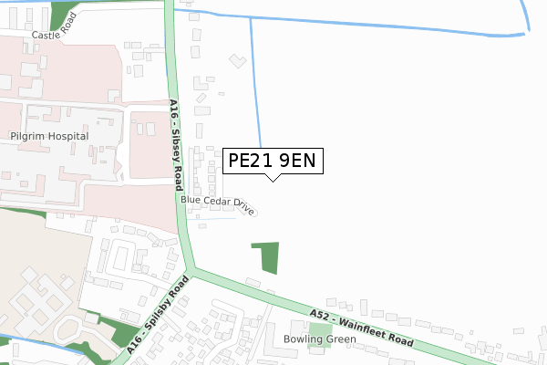 PE21 9EN map - large scale - OS Open Zoomstack (Ordnance Survey)