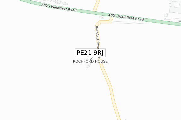 PE21 9RJ map - large scale - OS Open Zoomstack (Ordnance Survey)